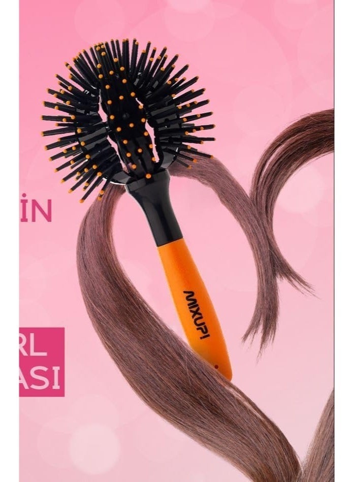 Mixup! 3D Bomb Curl Spherical Detangling Hair Brush for Curly Hair Styling - Image 2